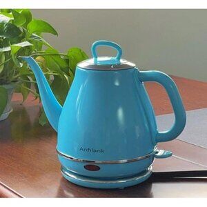 New Electric Gooseneck Kettle, 1L 1500W Fast Boil, 100% Stainless Steel BPA Free